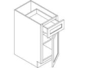 H3-B15 - Base cabinet, 1Door, 1Drawer, 1shelf, W15" H34.5" D24"