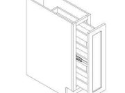 H3-SP09 - Spice drawer W9" 3 Wooden shelves