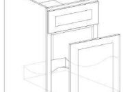 H8-BWBK18-2 - Pull out Garbage System Base cabinet, 1Door, 1Drawer, 1shelf, W18" H34.5" D24" (Bins Included)