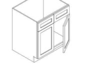 S6-SB39 - Sink cabinet, 2Doors, 2fake drawers, W39" H34.5" D24"