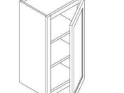 S6-W1530 - Wall Cabinets, 1Door, 2Shelves, W15" H30" D12"