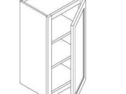 S6-W1830 - Wall Cabinets, 1Door, 2Shelves, W18" H30" D12"