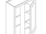 S6-WBC2742 - Wall Blind Corner Cabinets 1door 3shelves W27"H42" Adj.Left or Right