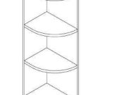 S6-WES0936 - Wall End Shelves W9"H36" 2fixed shelves