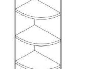 S6-WES0942 - Wall End Shelves W9"H42" 3fixed shelves