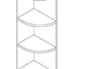 S6-WES0930 - Wall End Shelves W9"H30" 2fixed shelves