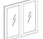 H3-W3042BGD - 2 x Wall Glass Doors-W15" H42" D3/4"