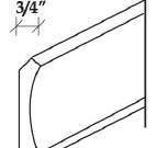 H8-CM2-1/2S - Modern Crown Molding W2 1/2" L96" Thickness 3/4"