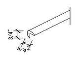 H3-OCM8 - Outside corner moulding, W3/4" H96" D3/4"