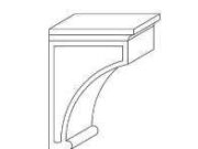 H8-SC3107 - Shaker Corbel W2-1/2' 'H10" D7"