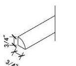 H3-QR8 - Quarter Round W3/4"L96"D3/4"
