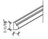 H8-CR8 - Chairrail Molding W1"L96"D3/4"