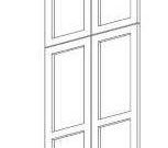 S6-BDD8427 - Pantry Side Dummy Door kit W27" H84" D3/4" (6 door panels)