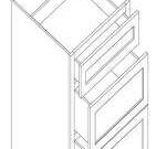S7-VDB15 - 3 DRAWERS VANITY 15" W 34.5" H 21" D