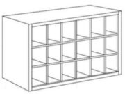 E9-30WRS - Modern Wine Rack W30" H15" D12"