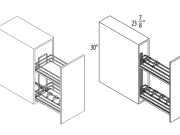 MI-BSR06 - Base Spice Rack Cabinet