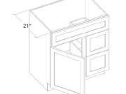 H3-VSD30L - 30" Vanity, 2 x 12" W Drawers(Left), 1 Door 18" W