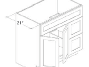 H3-VSD36L - 36" Vanity, 2 x 12" W Drawers(Left), 2 Door 12" W