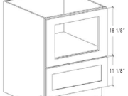 H3-BBL27 - Base Microwave Cabinet W27"H34.5"D24" 1 Bottom Drawer