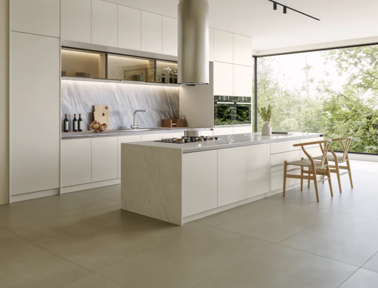 Matte Ivory (Elete) solid wood cabinets