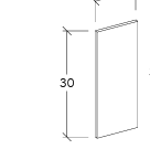 SW- WEP1230 - WALL END PANEL