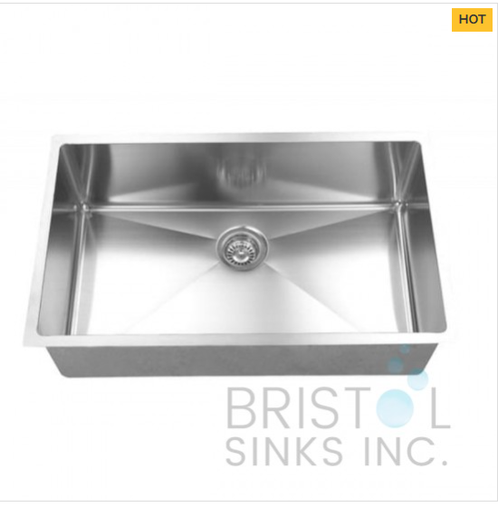 B1812 Undermount Stainless Steel Kitchen Sink 20 mm Corners (28" X 18")