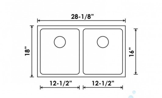 B1811 - UNDERMOUNT STAINLESS STEEL KITCHEN SINK 20 MM RADIUS CORNERS - Image 4