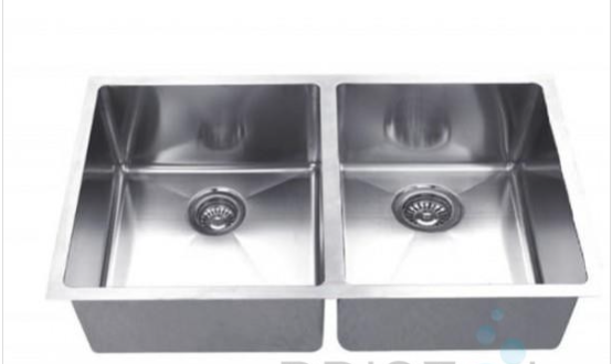 B1811 - UNDERMOUNT STAINLESS STEEL KITCHEN SINK 20 MM RADIUS CORNERS