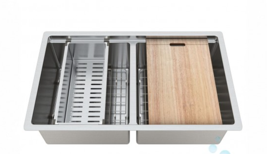 B1860-STAINLESS WORKSTATION UNDER-MOUNT 18 GAUGE, 10MM RADIUS SINK