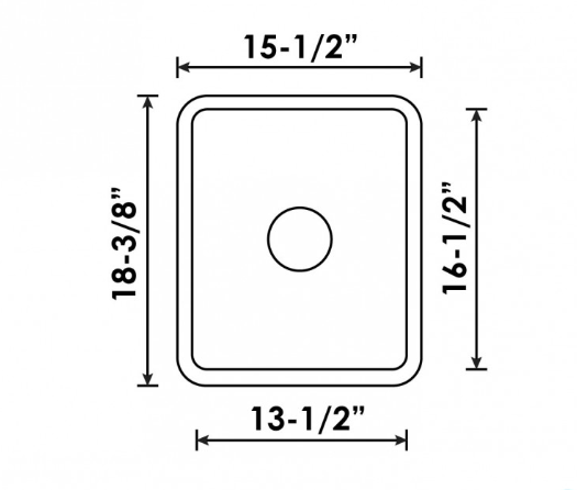 B1615 - UNDERMOUNT STAINLESS STEEL KITCHEN SINK 20 MM CORNERS - Image 3