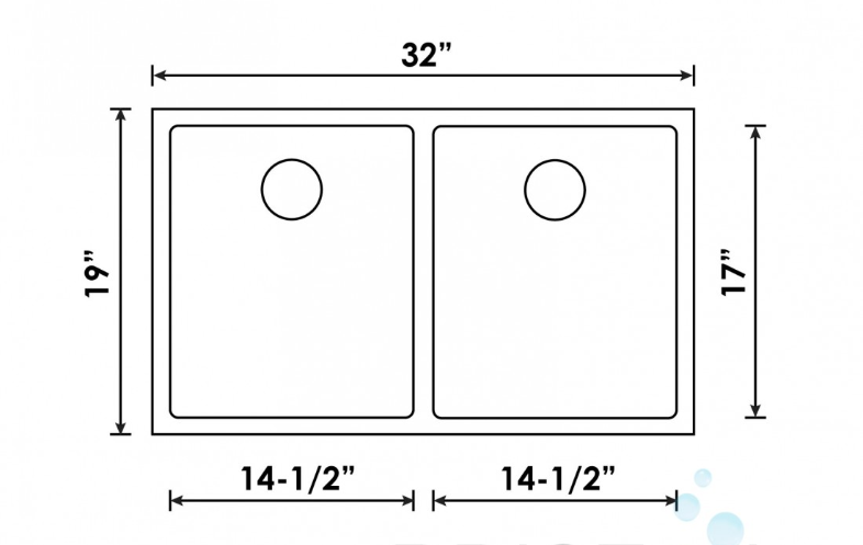B1927 UNDERMOUNT STAINLESS STEEL KITCHEN SINK 10 MM CORNERS - Image 3