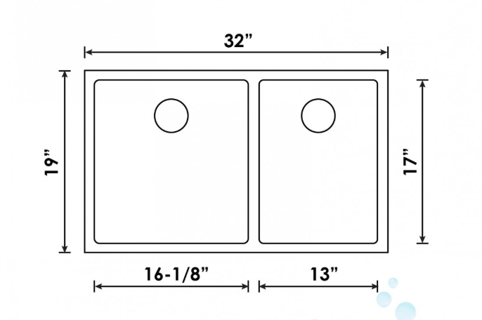 B1928 UNDERMOUNT STAINLESS STEEL KITCHEN SINK 10 MM CORNERS - Image 3