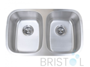 B803 UNDERMOUNT STAINLESS STEEL DOUBLE BOWL KITCHEN SINK