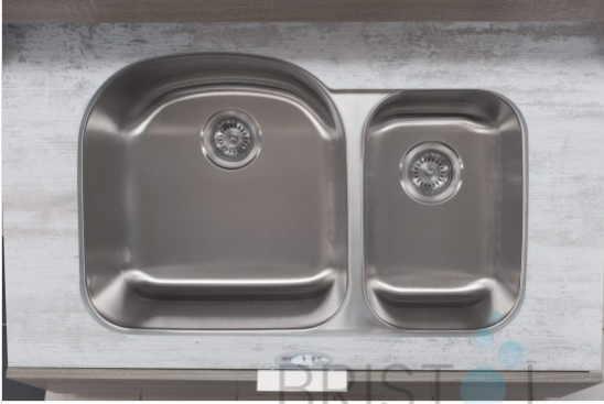 B809 UNDERMOUNT STAINLESS STEEL DOUBLE BOWL KITCHEN SINK - Image 3