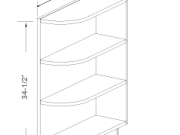 B8-BES09L/R - Base End Shelf (L/R)