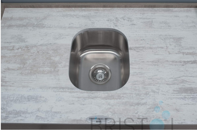 B701 UNDERMOUNT STAINLESS STEEL SINGLE BOWL BAR KITCHEN SINK - Image 3