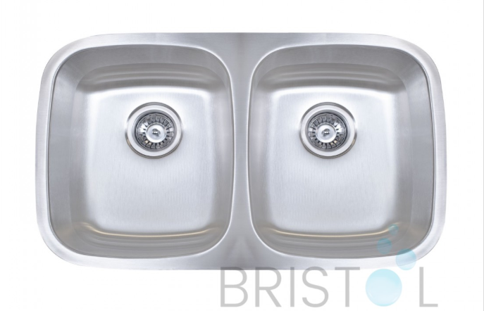 B811-8 UNDERMOUNT STAINLESS STEEL DOUBLE BOWL KITCHEN SINK