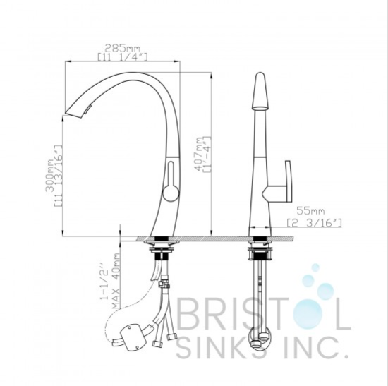 MORELIA KITCHEN HIGH-ARC FAUCET - BRUSHED NICKEL - Image 2