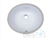 B601-SM Vitreous China Oval Undermount Bathroom Sink
