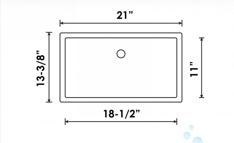 B604 VITREOUS CHINA RECTANGULAR UNDERMOUNT BATHROOM SINK - Image 4