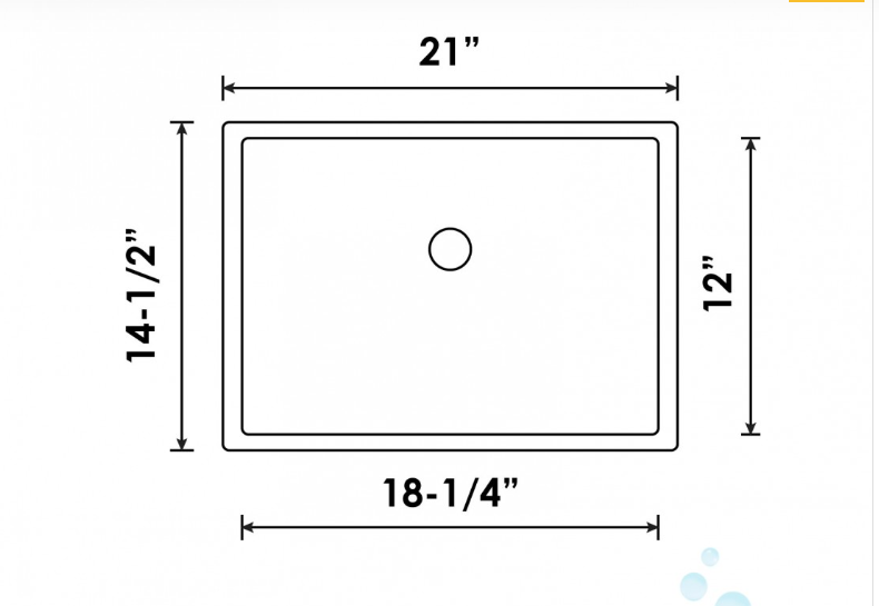 B605 VITREOUS CHINA RECTANGULAR UNDERMOUNT BATHROOM SINK - BLACK - Image 2