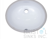 B600-W VITREOUS CHINA OVAL UNDERMOUNT BATHROOM SINK