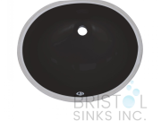 B603- VITREOUS CHINA OVAL UNDERMOUNT BATHROOM SINK - BLACK