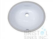 B601-SM VITREOUS CHINA OVAL UNDERMOUNT BATHROOM SINK