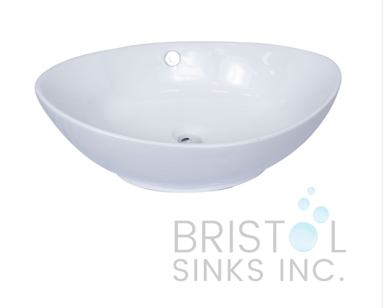BV105 VITREOUS CHINA ABOVE COUNTER PORCELAIN OVAL VESSEL BATHROOM SINK