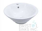 BV108 VITREOUS CHINA ABOVE COUNTER PORCELAIN CIRCULAR VESSEL BATHROOM SINK