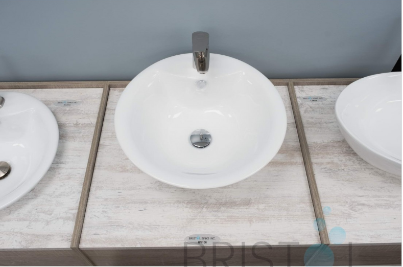 BV108 VITREOUS CHINA ABOVE COUNTER PORCELAIN CIRCULAR VESSEL BATHROOM SINK - Image 3