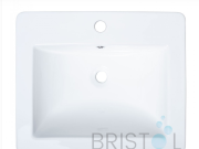 B612 VITREOUS CHINA RECTANGULAR TOP-MOUNT BATHROOM SINK