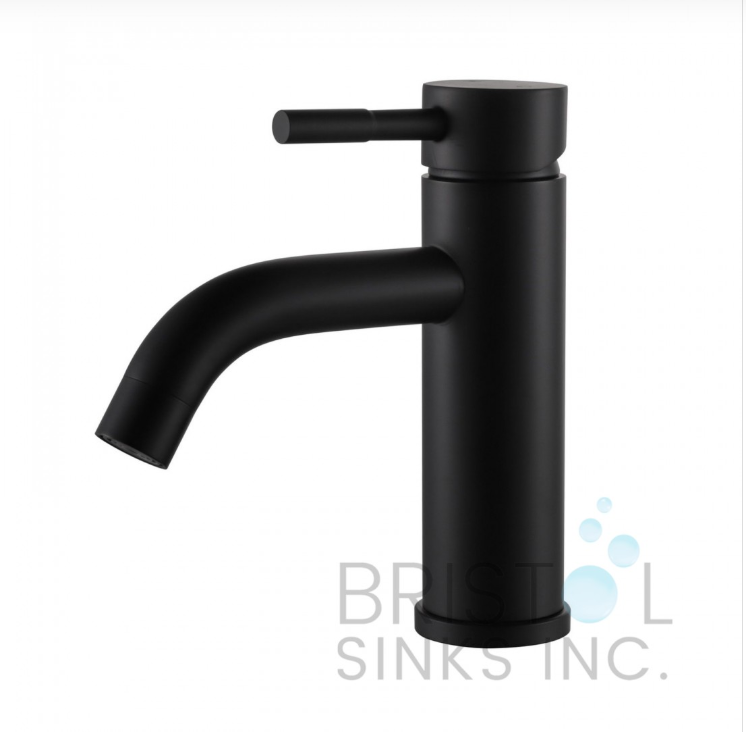 TOLEDO SINGLE HOLE VANITY FAUCET-MATTE BLACK FINISH