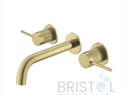 RAVENNA WALL-MOUNT BATHROOM FAUCET-GOLD